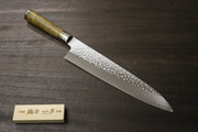 佐治武士 作 牛刀240mm R2(SG-2) 鎚目 カリンコブ柄